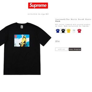 Supreme/TNF photo tee Large